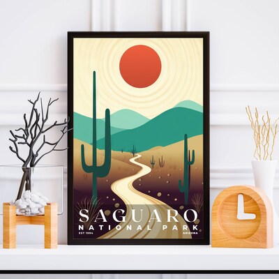 Saguaro National Park Poster, Travel Art, Office Poster, Home Decor | S3 - image5